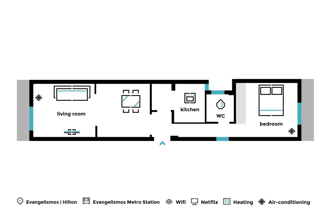 Urban Chic 1bd In Hilton District By Upstreet * Atény